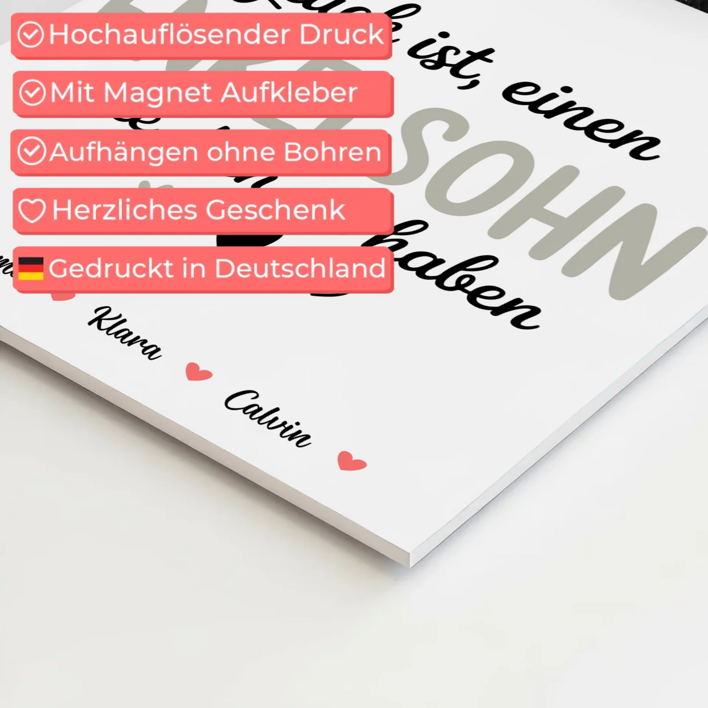 Fotoboard Magnet Wandbild Fotocollage für Enkelsohn Glück Ist einen Enkelsohn Wie Dich Zu Haben