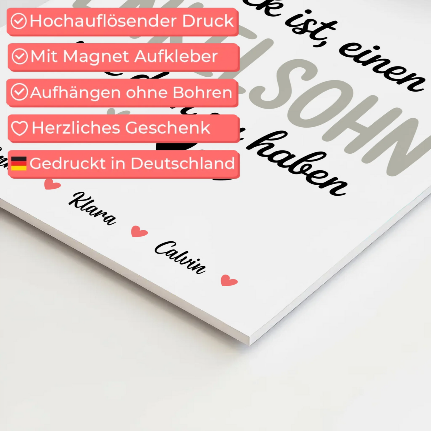 Fotoboard Magnet Wandbild Fotocollage für Enkelsohn Glück Ist einen Enkelsohn Wie Dich Zu Haben