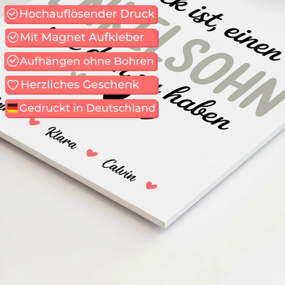 Fotoboard Magnet Wandbild Fotocollage für Enkelsohn Glück Ist einen Enkelsohn Wie Dich Zu Haben