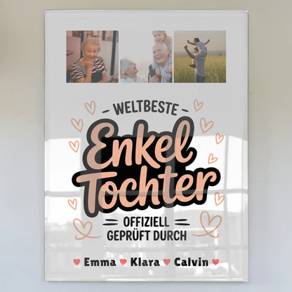 Foto Acrylglas Enkeltochter Fotocollage Weltbeste Enkeltochter Offiziell Geprüft Durch 1