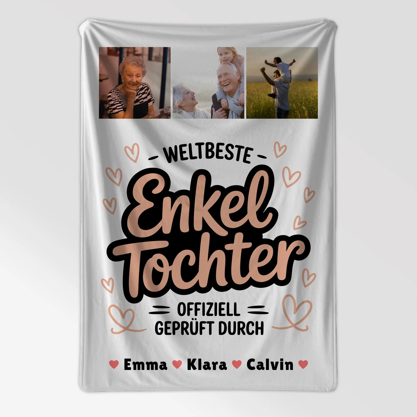 Kuscheldecke Mit Namen Enkeltochter Fotocollage Weltbeste Enkeltochter Offiziell Geprüft Durch 7