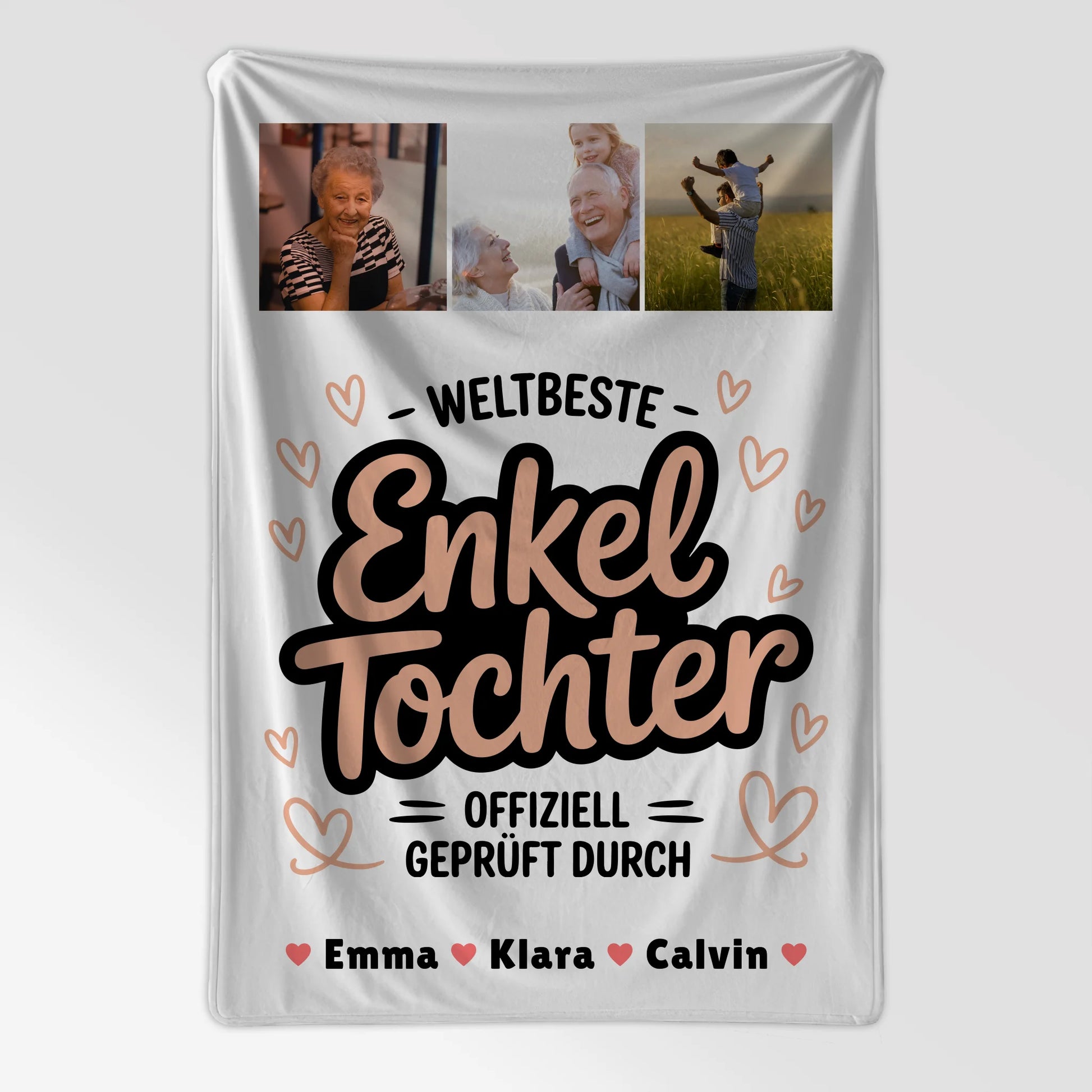 Kuscheldecke Mit Namen Enkeltochter Fotocollage Weltbeste Enkeltochter Offiziell Geprüft Durch 7