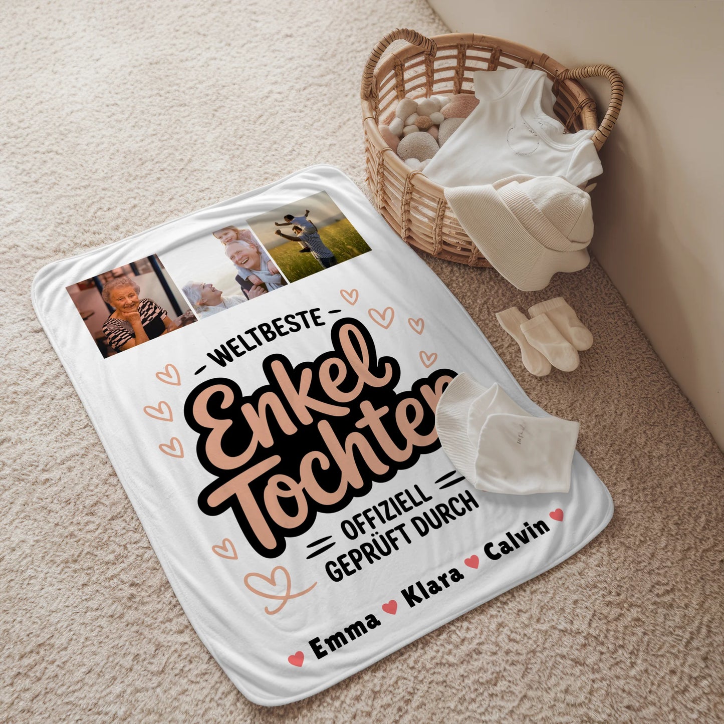 Kuscheldecke Mit Namen Enkeltochter Fotocollage Weltbeste Enkeltochter Offiziell Geprüft Durch 2