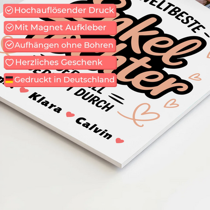 Magnetposter Fotoboard für Enkeltochter Weltbeste Enkeltochter Offiziell Geprüft 4