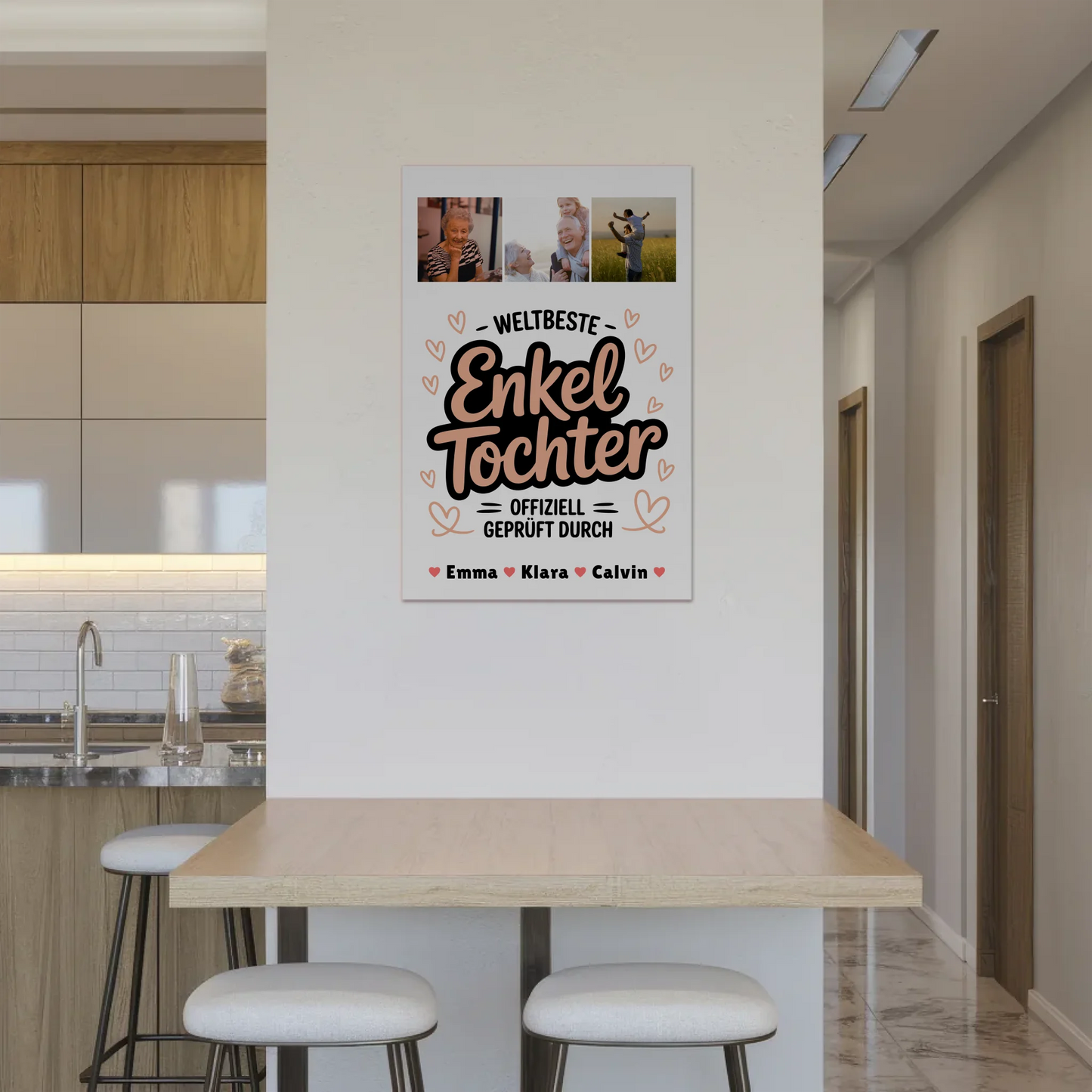 Magnetposter Fotoboard für Enkeltochter Weltbeste Enkeltochter Offiziell Geprüft