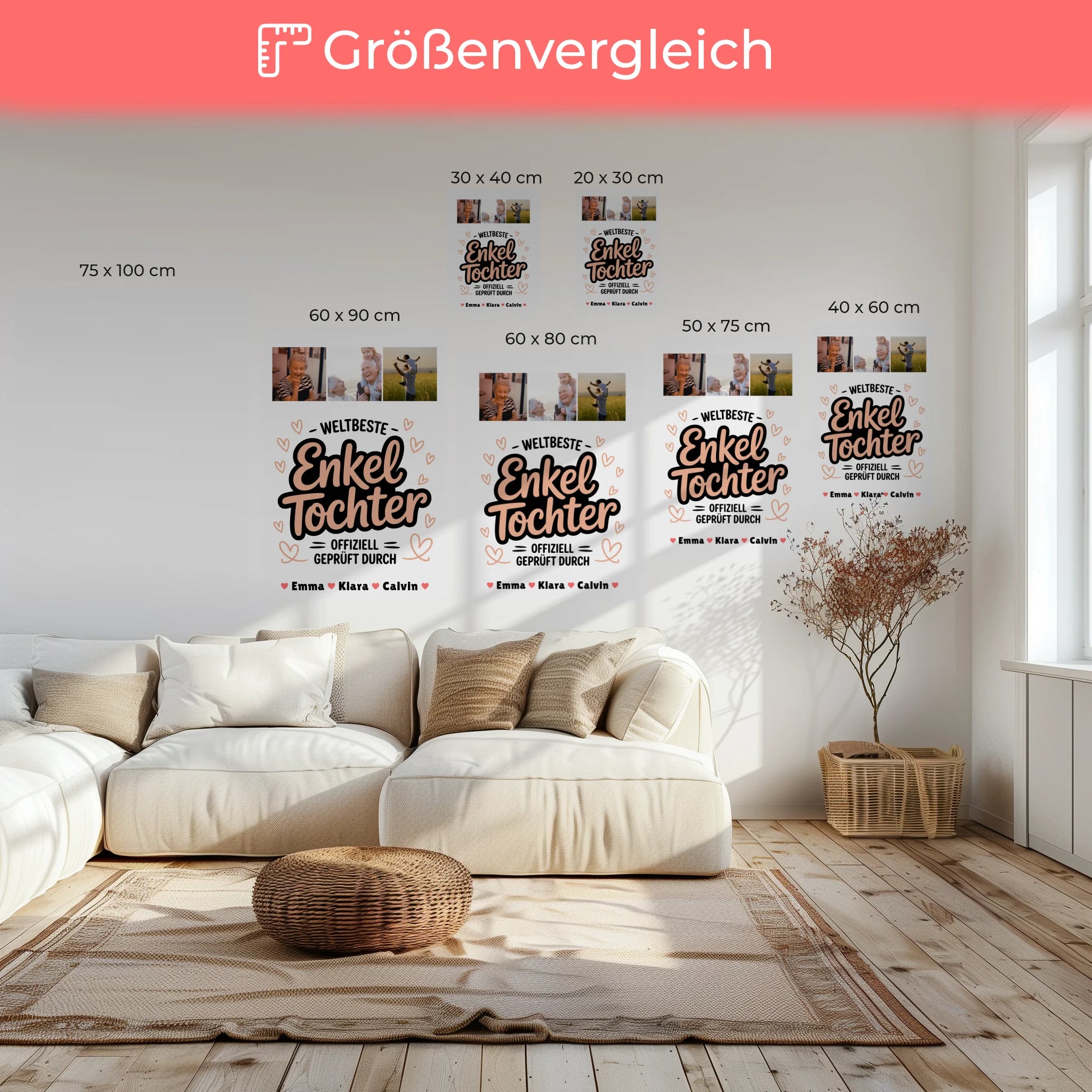 Leinwand Wandbild Enkeltochter Fotocollage Weltbeste Enkeltochter Offiziell Geprüft Durch 6