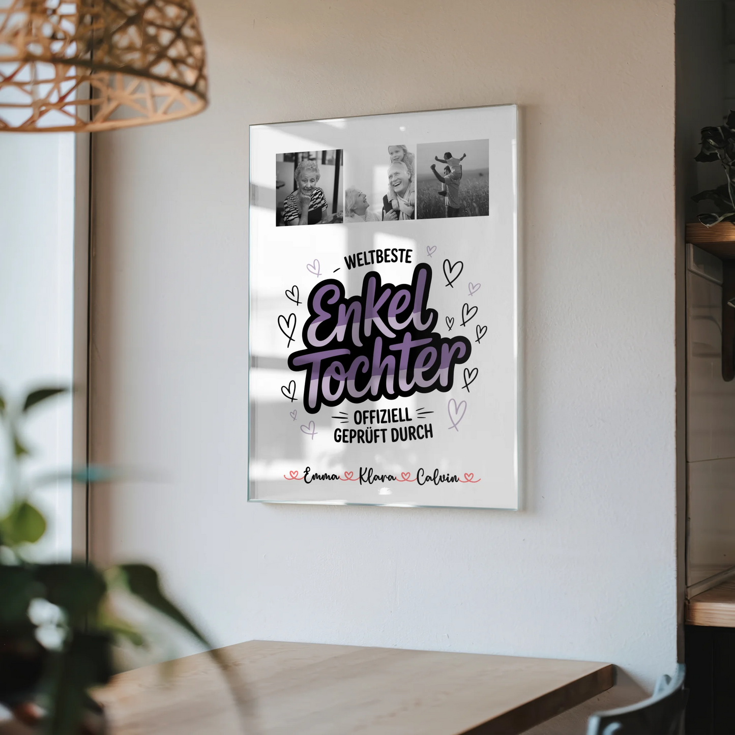 Acrylglas Mit Foto Geschenk Fotocollage Enkeltochter Weltbeste Enkeltochter Offiziell Geprüft Durch 4