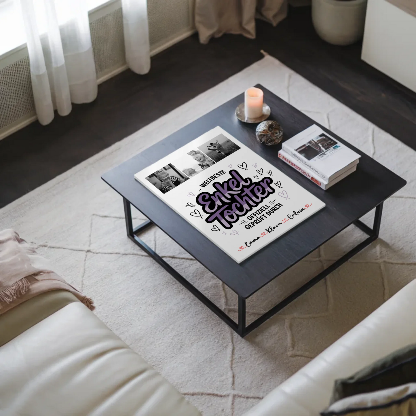 Fotoboard Magnet Wandbild Geschenk Fotocollage Enkeltochter Weltbeste Enkeltochter Offiziell Geprüft Durch