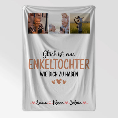 Decke Mit Namen Fotocollage Enkeltochter Glück Ist eine Enkeltochter Wie Dich Zu Haben Geschenk 7