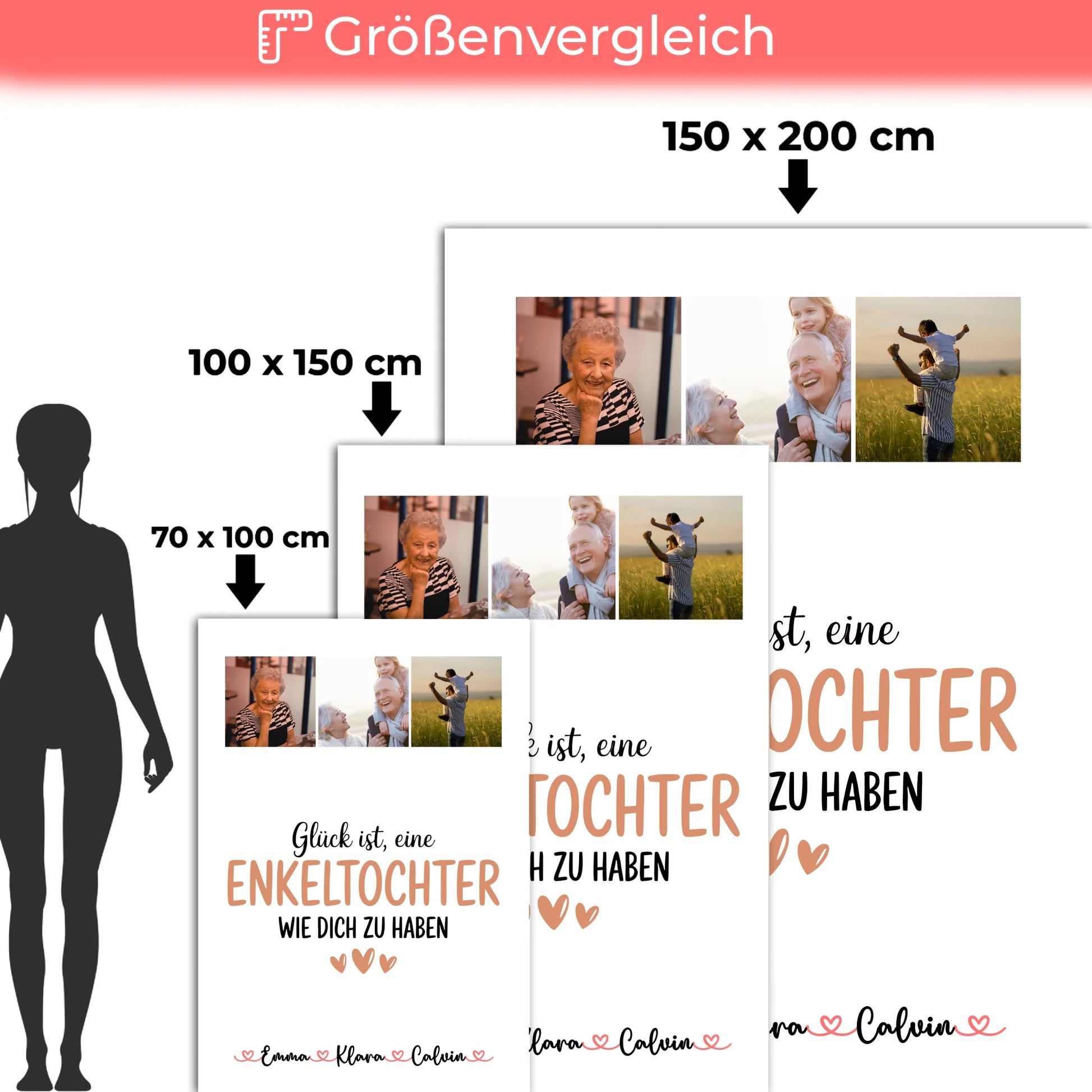 Decke Mit Namen Fotocollage Enkeltochter Glück Ist eine Enkeltochter Wie Dich Zu Haben Geschenk 5