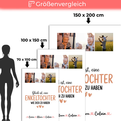 Decke Mit Namen Fotocollage Enkeltochter Glück Ist eine Enkeltochter Wie Dich Zu Haben Geschenk 5