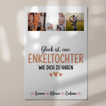 Fotoboard Poster Magnetisch Fotocollage Enkeltochter Glück Ist eine Enkeltochter Wie Dich Zu Haben Geschenk