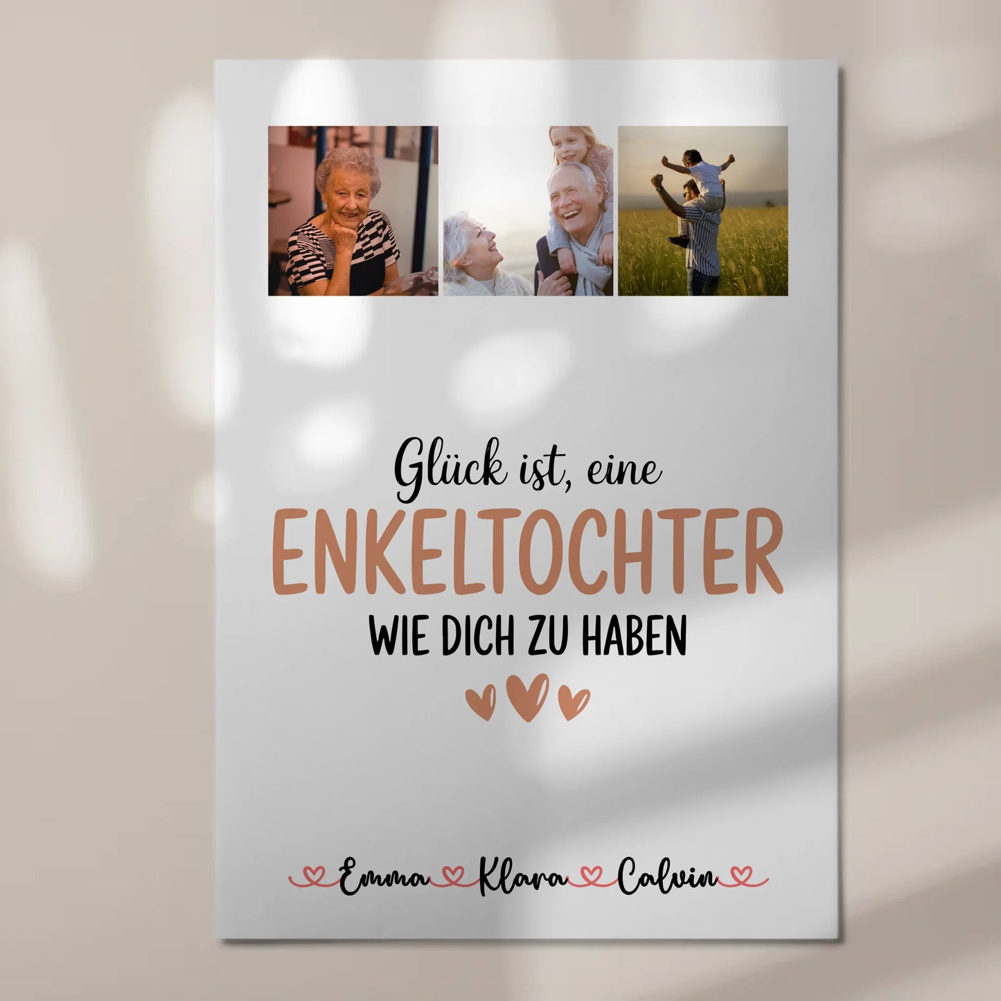 Fotoboard Poster Magnetisch Fotocollage Enkeltochter Glück Ist eine Enkeltochter Wie Dich Zu Haben Geschenk