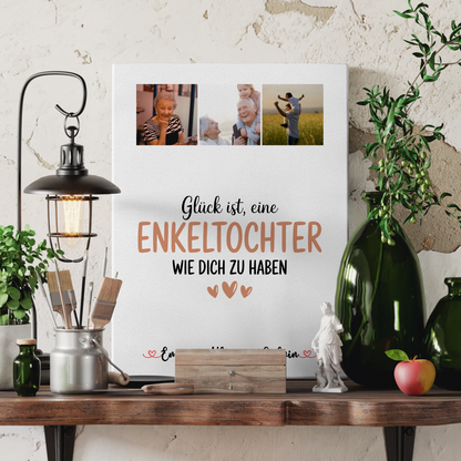 Personalisierte Wandbild Fotocollage für Enkeltochter Glück Ist eine Enkeltochter Wie Dich Zu Haben 3