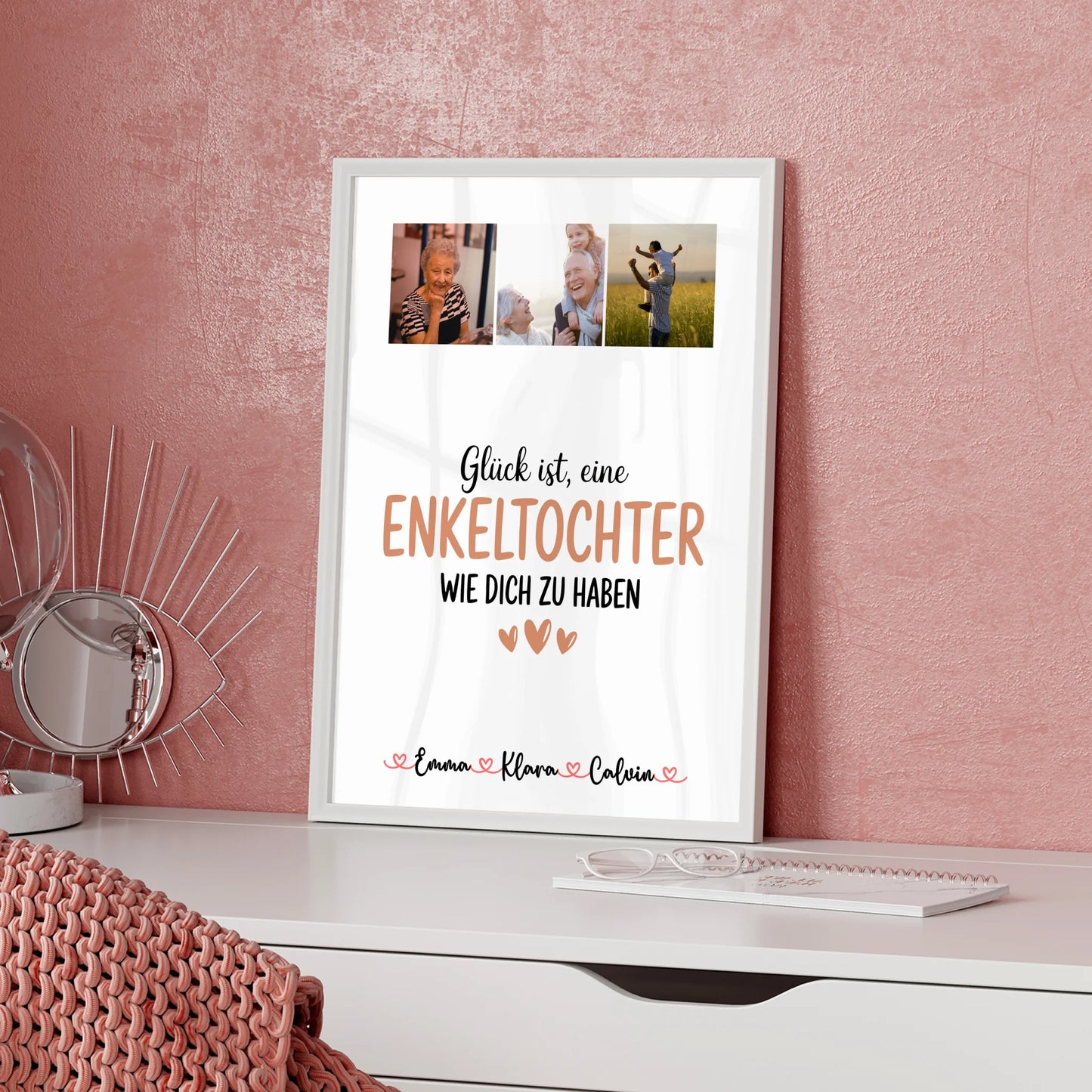 Karten Poster Personalisiert mit Fotocollage Enkeltochter Glück Ist eine Enkeltochter Wie Dich Zu Haben