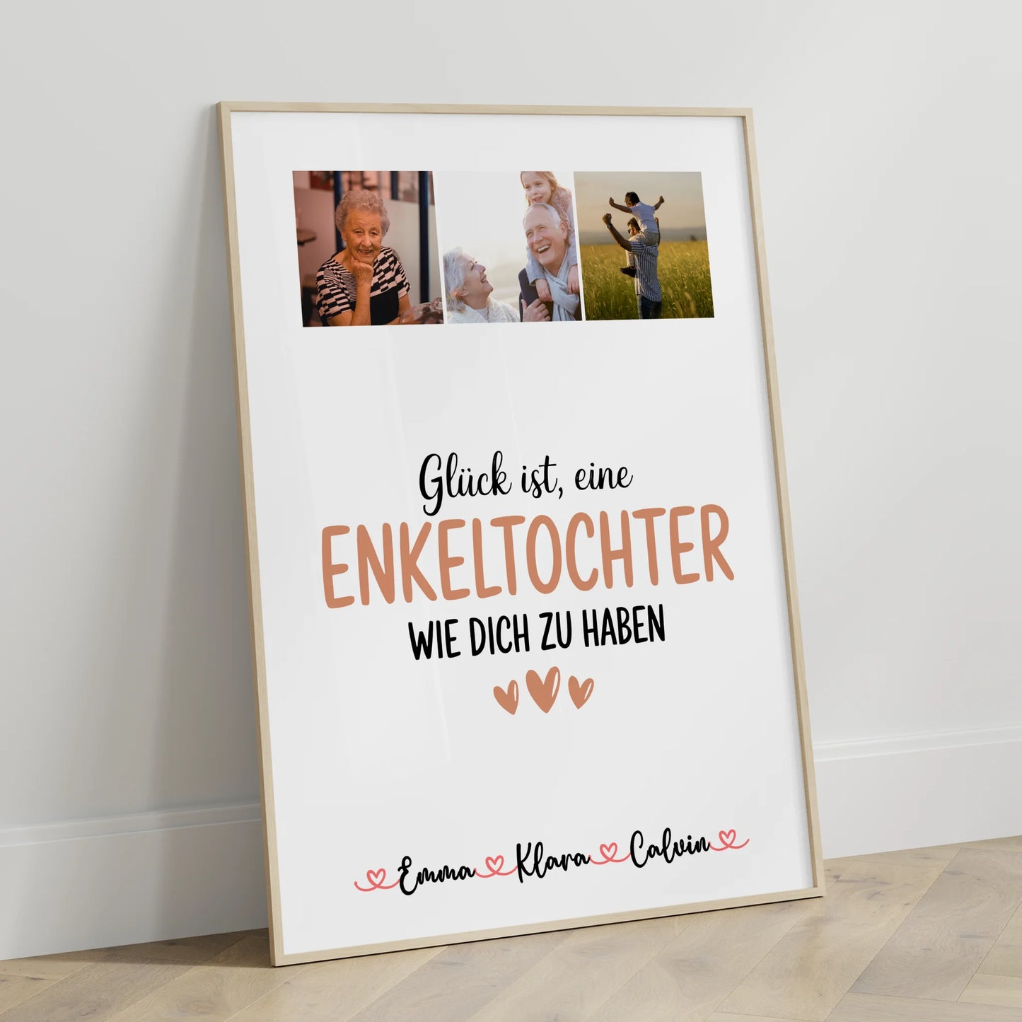 Karten Poster Personalisiert mit Fotocollage Enkeltochter Glück Ist eine Enkeltochter Wie Dich Zu Haben