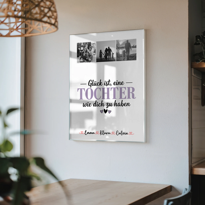 Personalisierte Fotocollage für Tochter mit Foto Mit Acrylglas Glück Ist eine Tochter Wie Dich Zu Haben Geschenk 4