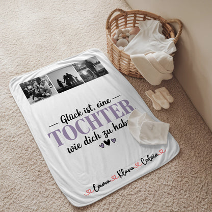 Personalisierte Decke Für Tochter Fotocollage für Tochter Glück Ist eine Tochter Wie Dich Zu Haben 2