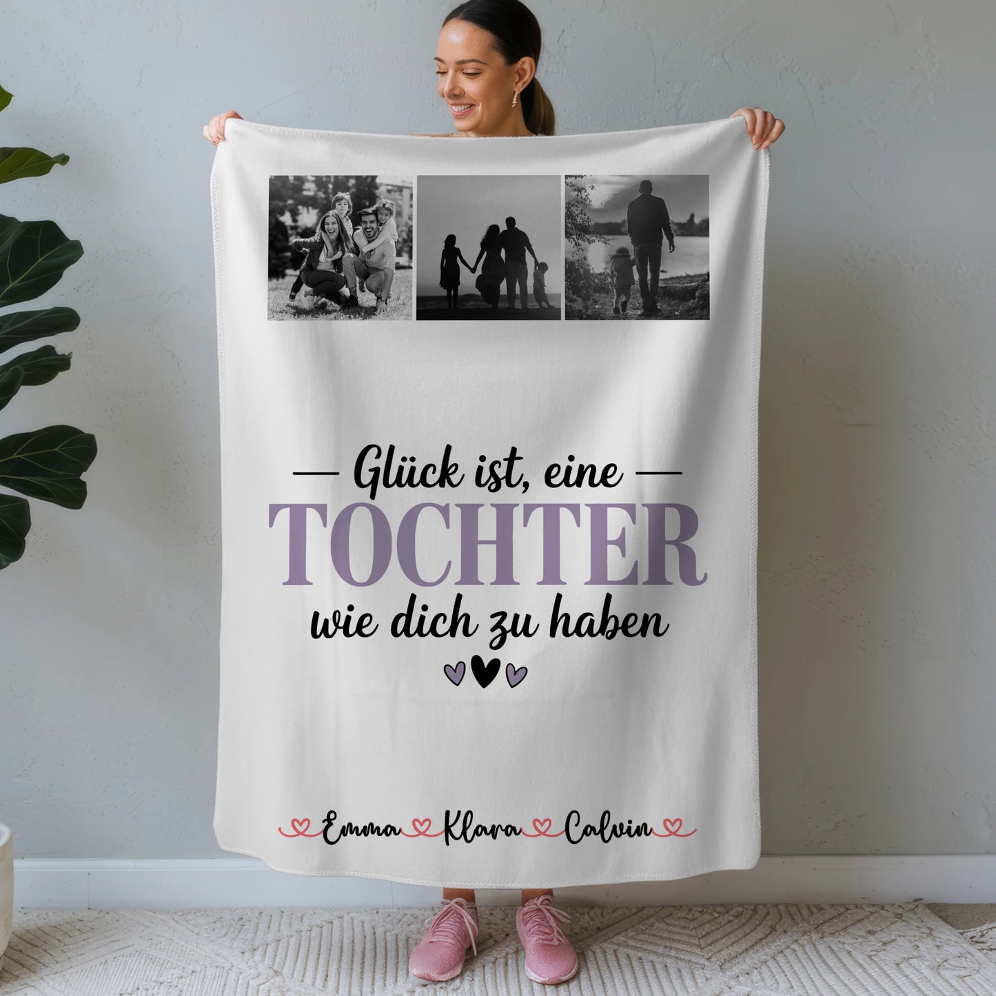 Personalisierte Decke Für Tochter Fotocollage für Tochter Glück Ist eine Tochter Wie Dich Zu Haben 1