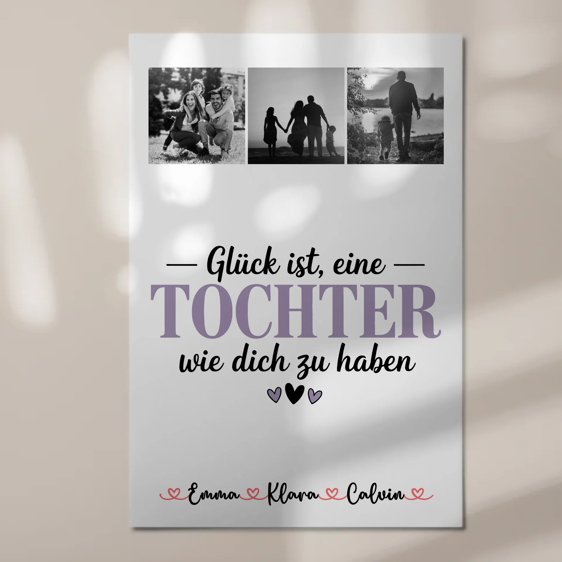Fotoboard Magnet Poster Fotocollage für Tochter Glück Ist eine Tochter Wie Dich Zu Haben Geschenk 1