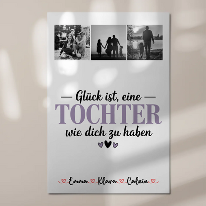 Fotoboard Magnet Poster Fotocollage für Tochter Glück Ist eine Tochter Wie Dich Zu Haben Geschenk 1