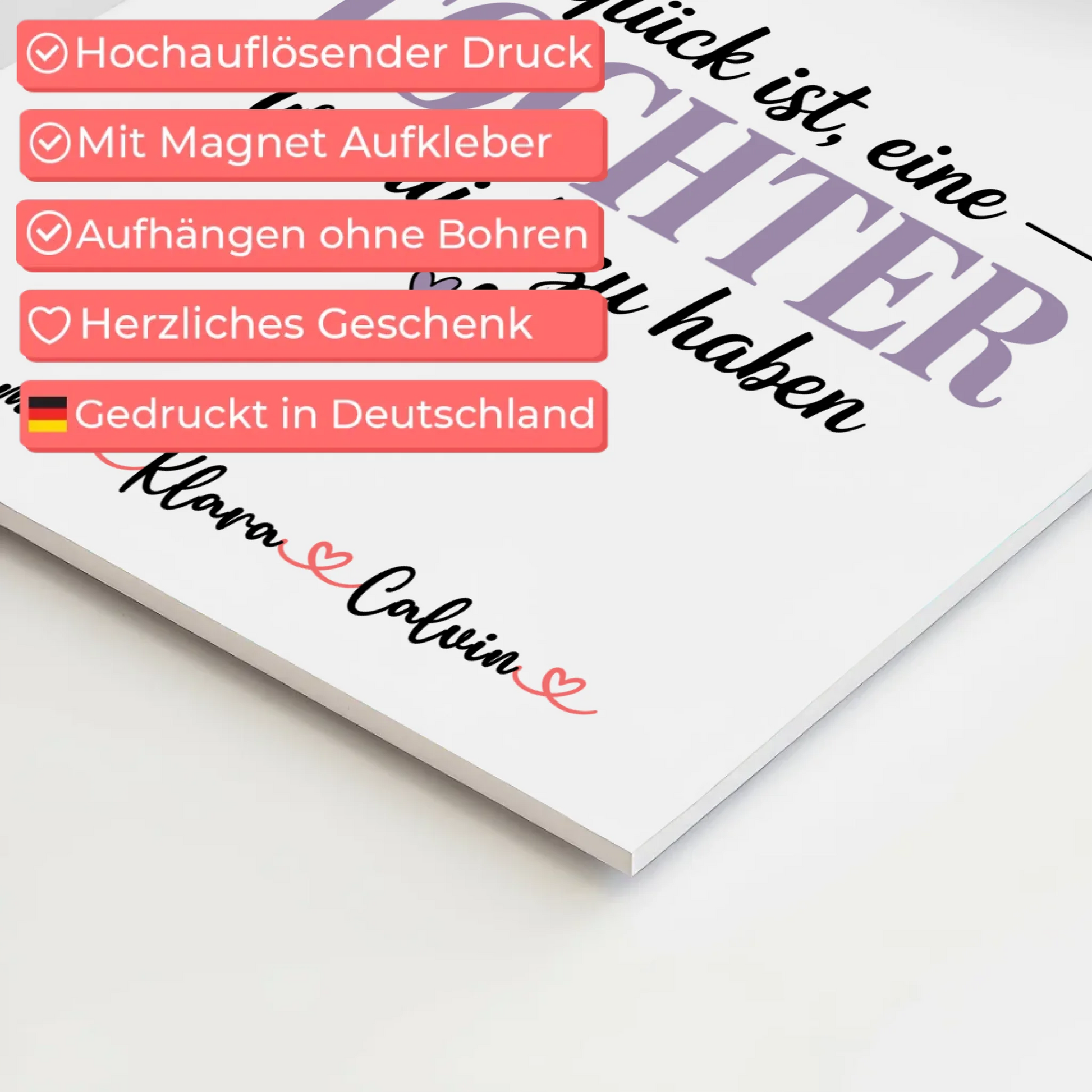 Fotoboard Magnet Poster Fotocollage für Tochter Glück Ist eine Tochter Wie Dich Zu Haben Geschenk 10