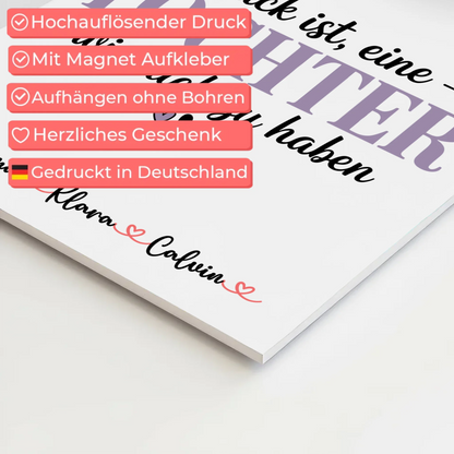 Fotoboard Magnet Poster Fotocollage für Tochter Glück Ist eine Tochter Wie Dich Zu Haben Geschenk