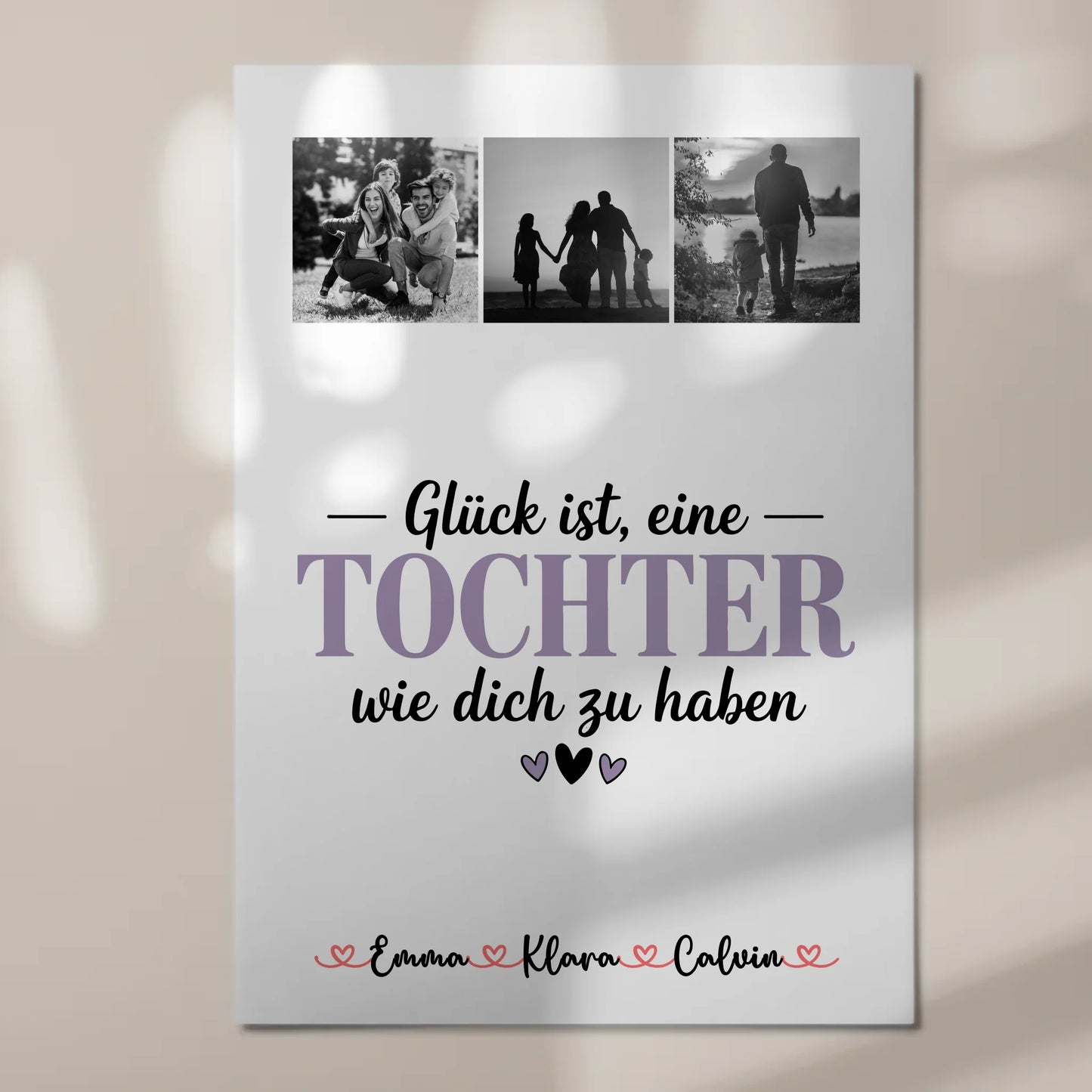 Fotoboard Magnet Poster Fotocollage für Tochter Glück Ist eine Tochter Wie Dich Zu Haben Geschenk