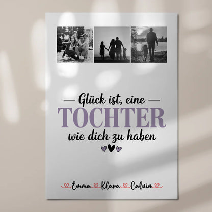 Fotoboard Magnet Poster Fotocollage für Tochter Glück Ist eine Tochter Wie Dich Zu Haben Geschenk