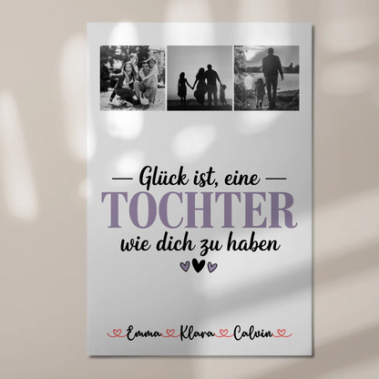 Fotoboard Magnet Poster Fotocollage für Tochter Glück Ist eine Tochter Wie Dich Zu Haben Geschenk