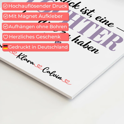 Fotoboard Magnet Poster Fotocollage für Tochter Glück Ist eine Tochter Wie Dich Zu Haben Geschenk