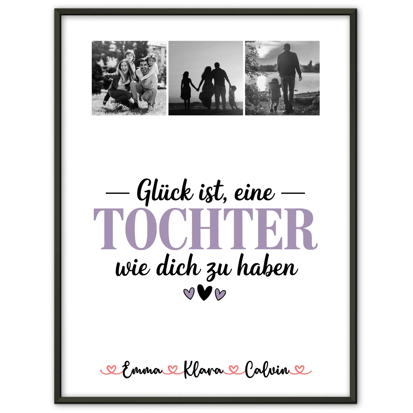 Fotocollage Großes Bild Aus Vielen Kleinen Für Tochter Glück Ist Eine Tochter Wie Dich Zu Haben