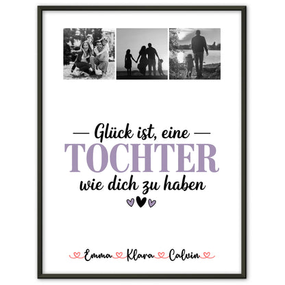 Fotocollage Großes Bild Aus Vielen Kleinen Für Tochter Glück Ist Eine Tochter Wie Dich Zu Haben