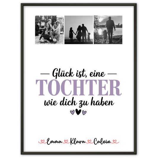 Fotocollage Großes Bild Aus Vielen Kleinen Für Tochter Glück Ist Eine Tochter Wie Dich Zu Haben