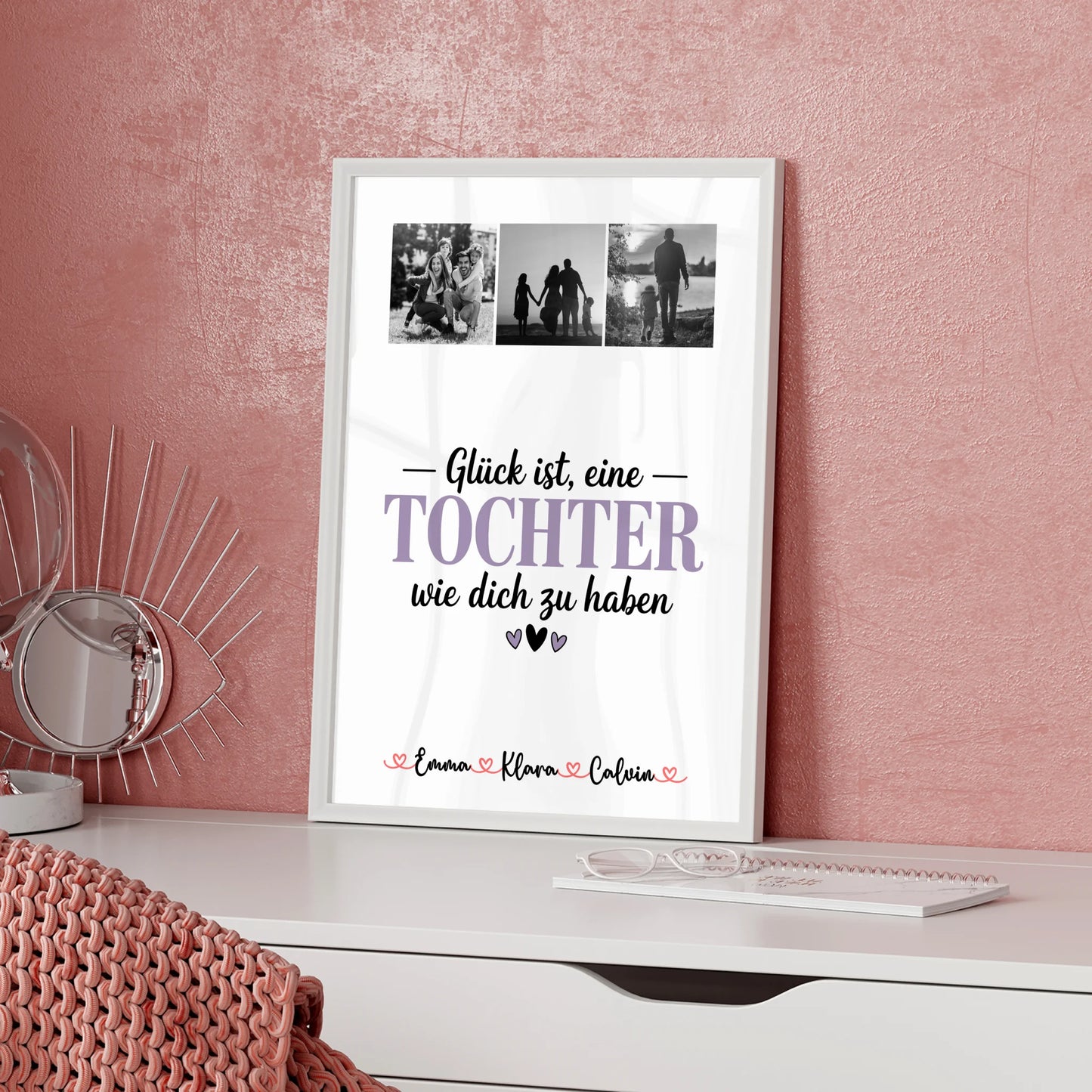 Fotocollage Großes Bild Aus Vielen Kleinen Für Tochter Glück Ist Eine Tochter Wie Dich Zu Haben