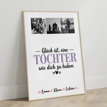 Fotocollage Großes Bild Aus Vielen Kleinen Für Tochter Glück Ist Eine Tochter Wie Dich Zu Haben