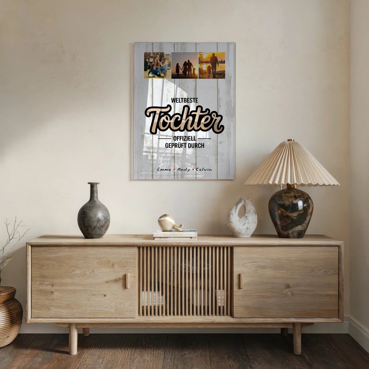 Personalisierte Geschenke für Tochter Foto Acrylglas Weltbeste Tochter Offiziell Geprüft Durch Fotocollage Leinwand Tasse 5