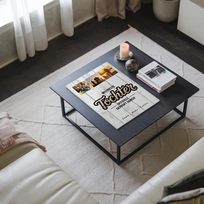 Fotoboard Magnetisch für Tochter - Weltbeste Tochter mit personalisierter Fotocollage