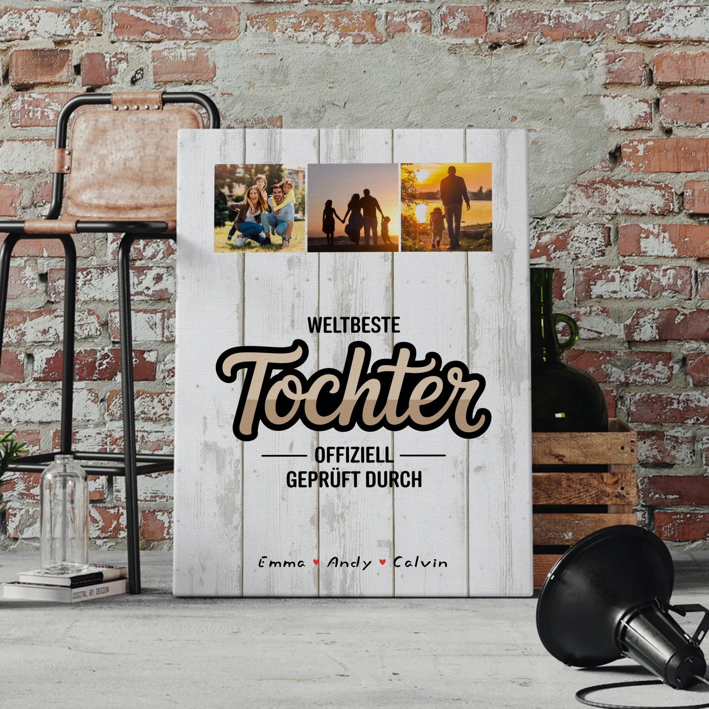 Fotocollage Großes Bild Aus Vielen Kleinen Tochter Fotocollage Weltbeste Tochter Offiziell Geprüft Durch 4