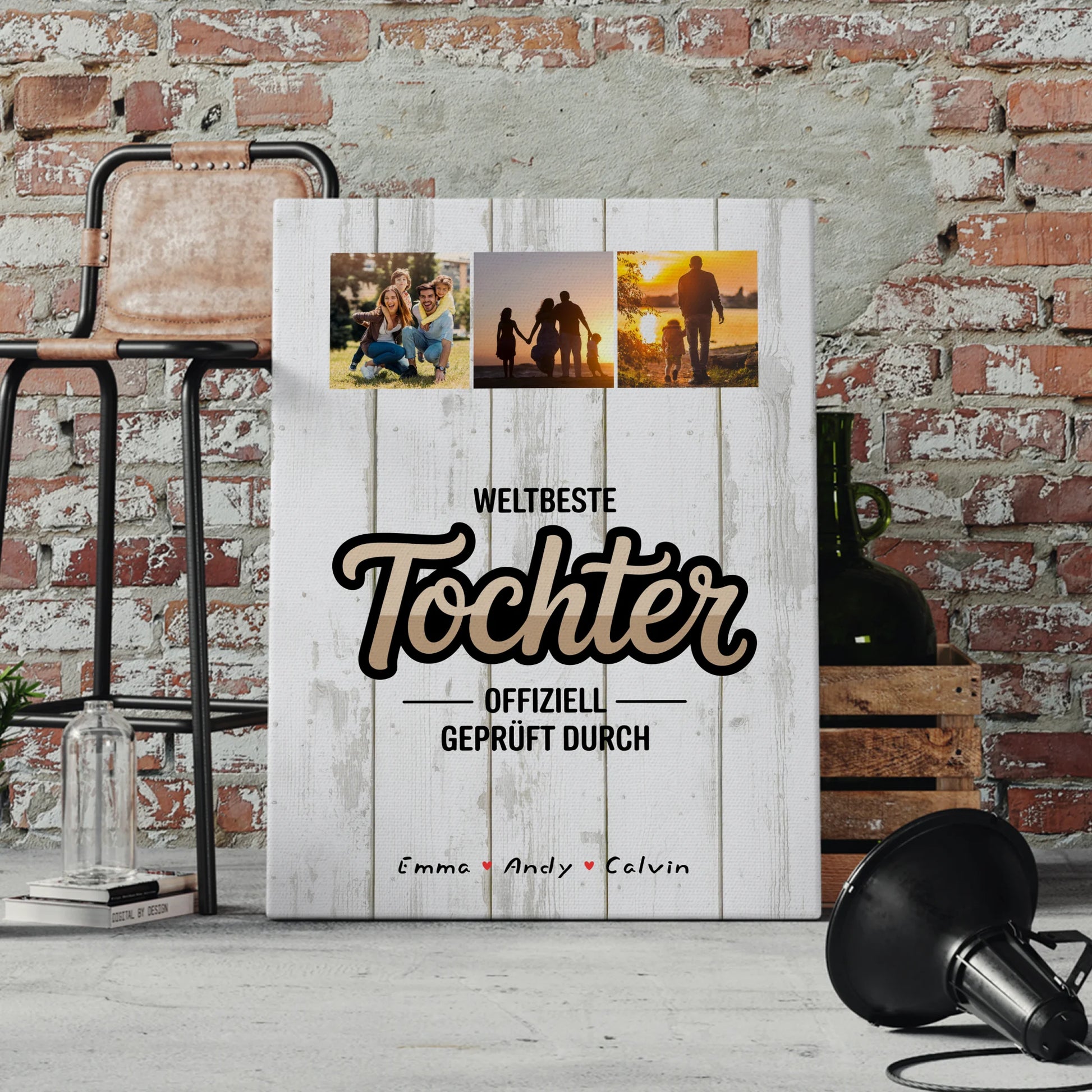 Fotocollage Großes Bild Aus Vielen Kleinen Tochter Fotocollage Weltbeste Tochter Offiziell Geprüft Durch 4