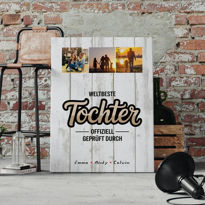 Fotocollage Großes Bild Aus Vielen Kleinen Tochter Fotocollage Weltbeste Tochter Offiziell Geprüft Durch 4