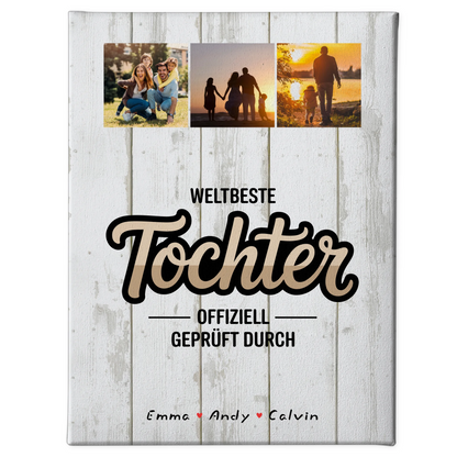 Fotocollage Großes Bild Aus Vielen Kleinen Tochter Fotocollage Weltbeste Tochter Offiziell Geprüft Durch 1