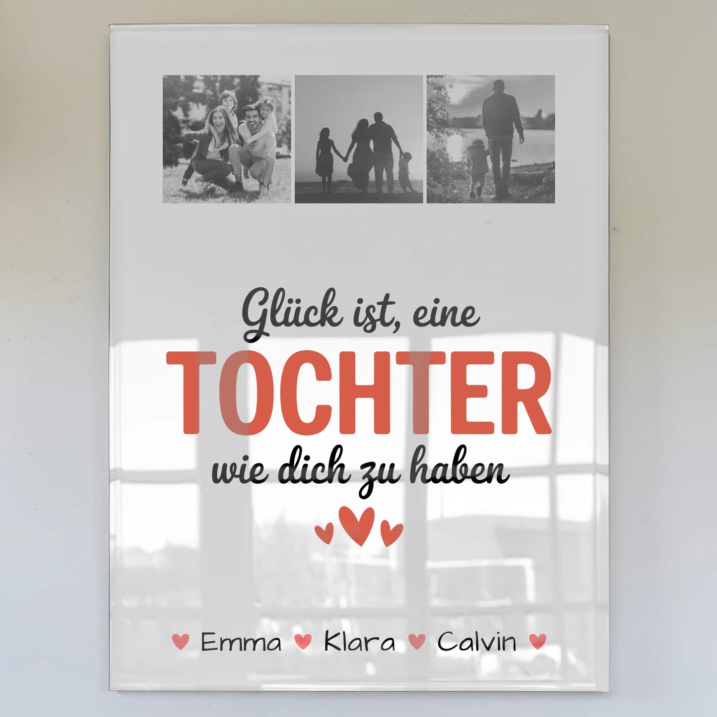 Acrylglas Mit Foto Geschenk Fotocollage Tochter Glück Ist eine Tochter Wie Dich Zu Haben personalisiert 1