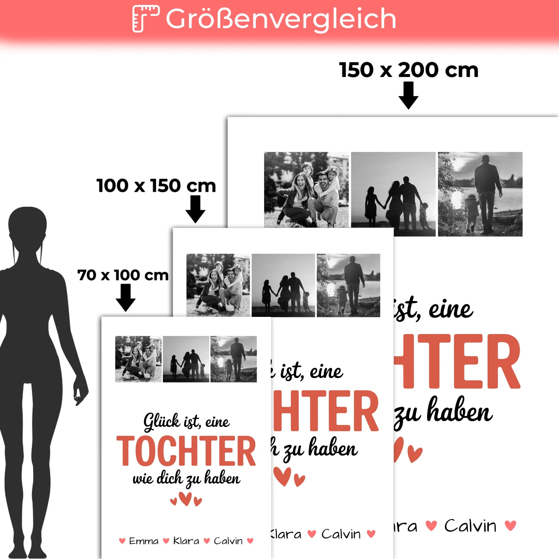 Personalisierte Decke Für Tochter Geschenk Fotocollage Tochter Glück Ist eine Tochter Wie Dich Zu Haben 5