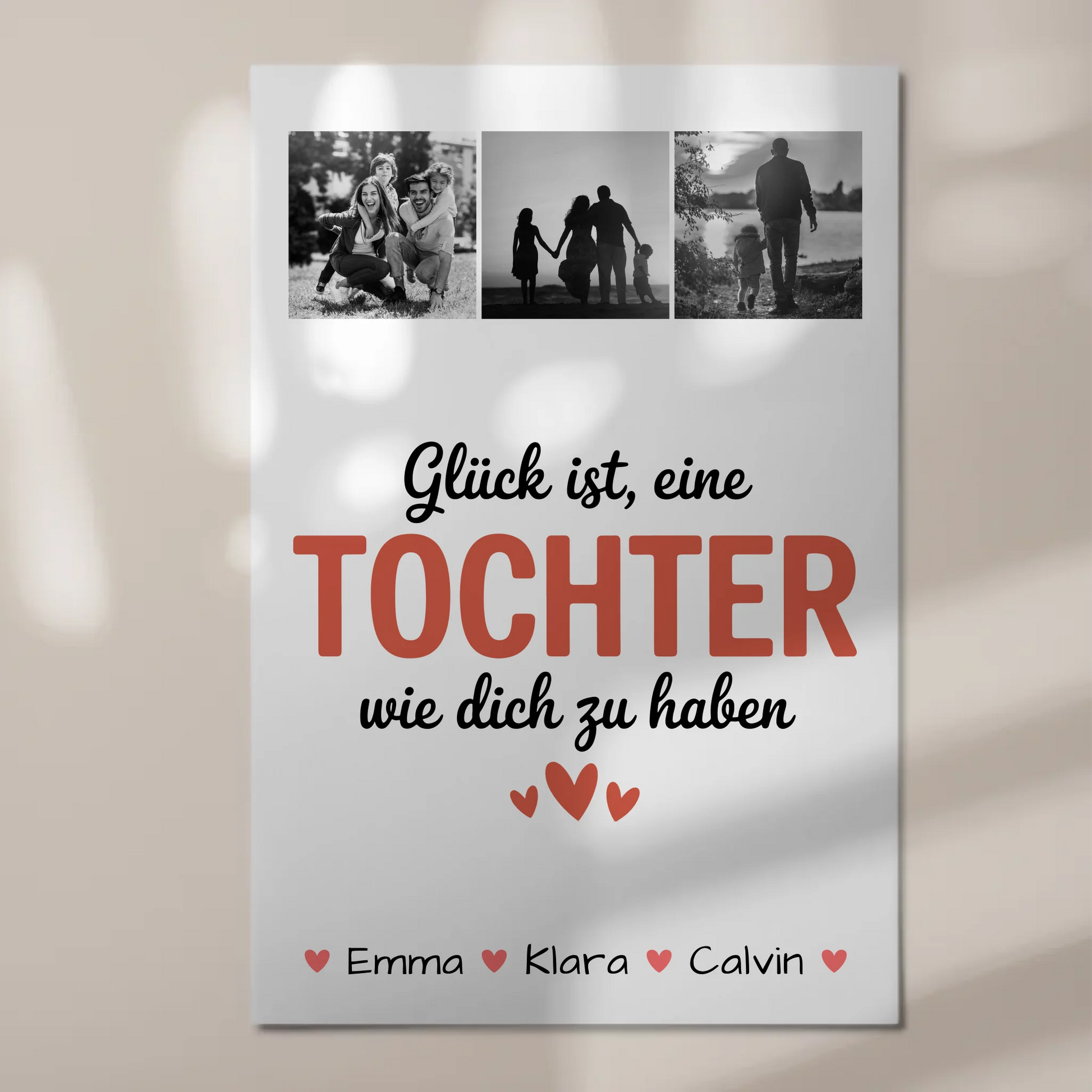 Fotoboard Poster Magnetisch Geschenk Fotocollage Tochter Glück Ist eine Tochter Wie Dich Zu Haben 1