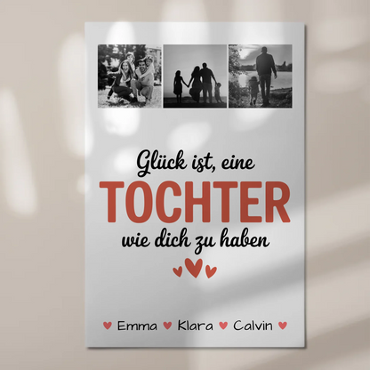 Fotoboard Poster Magnetisch Geschenk Fotocollage Tochter Glück Ist eine Tochter Wie Dich Zu Haben 1