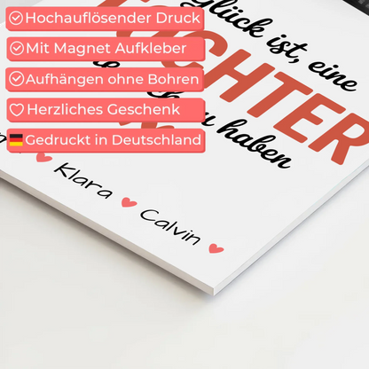 Fotoboard Poster Magnetisch Geschenk Fotocollage Tochter Glück Ist eine Tochter Wie Dich Zu Haben 4