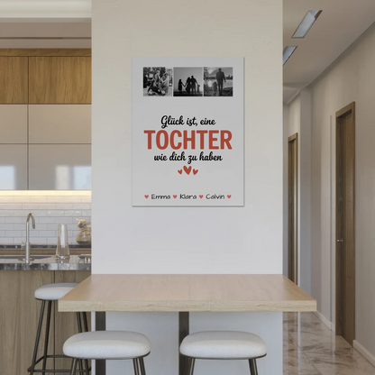 Fotoboard Poster Magnetisch Geschenk Fotocollage Tochter Glück Ist eine Tochter Wie Dich Zu Haben 8