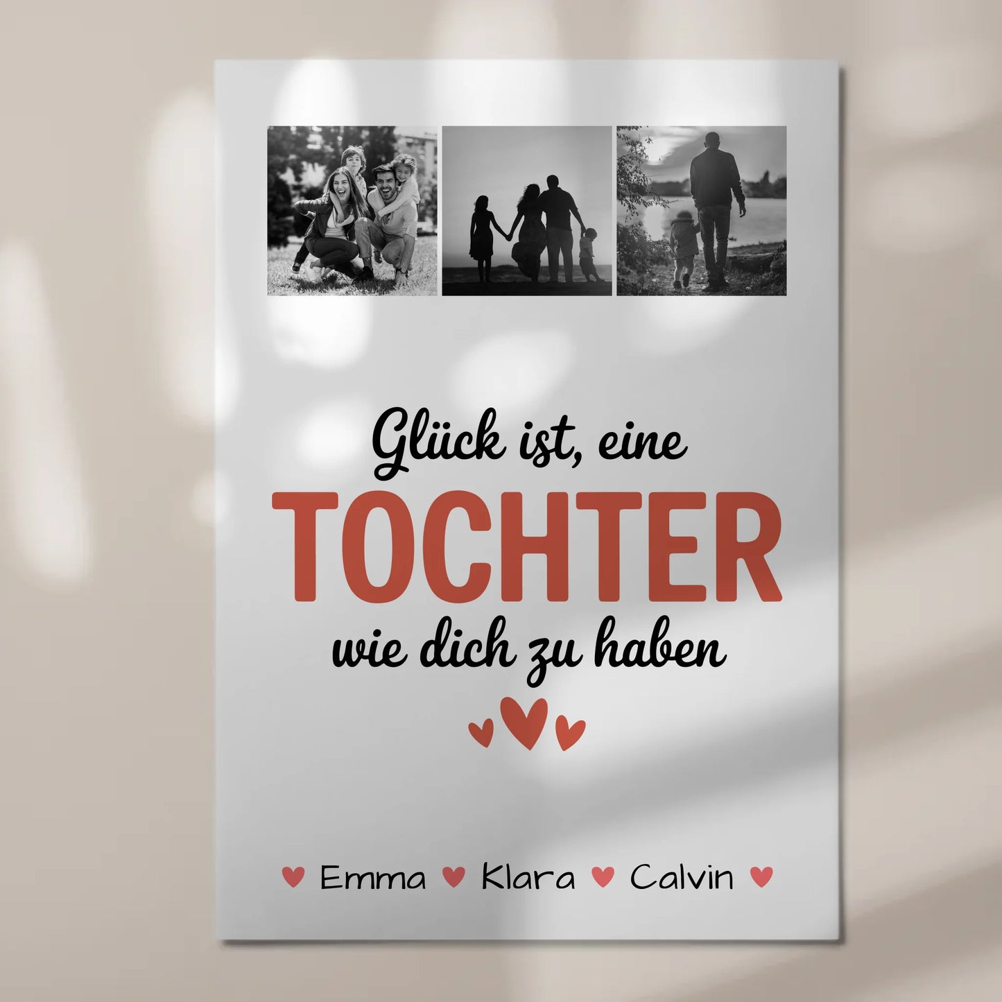 Fotoboard Poster Magnetisch Geschenk Fotocollage Tochter Glück Ist eine Tochter Wie Dich Zu Haben 7