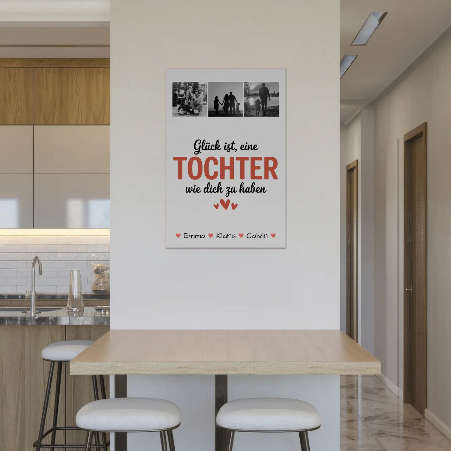 Fotoboard Poster Magnetisch Geschenk Fotocollage Tochter Glück Ist eine Tochter Wie Dich Zu Haben